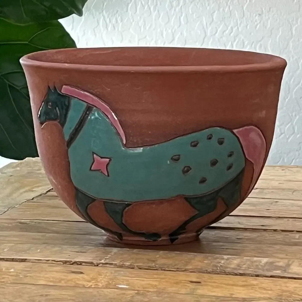 Vtg Glen Lafontaine Art Pottery Pot Planter 5